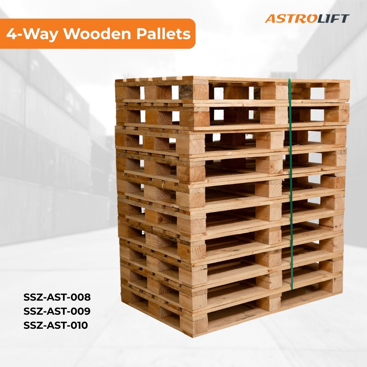Buy 4-Way Wooden Pallets in Construction and Roading available at Astrolift NZ